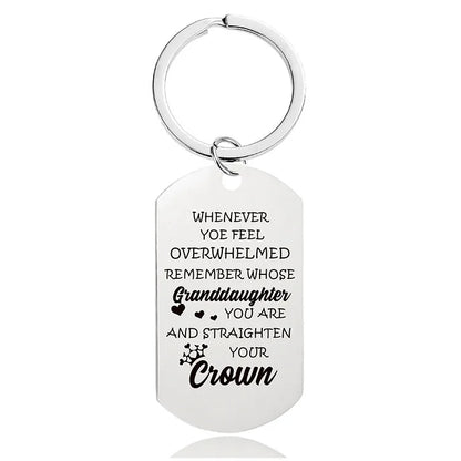 Fashion Letter Metal Printing Keychain 1 Piece