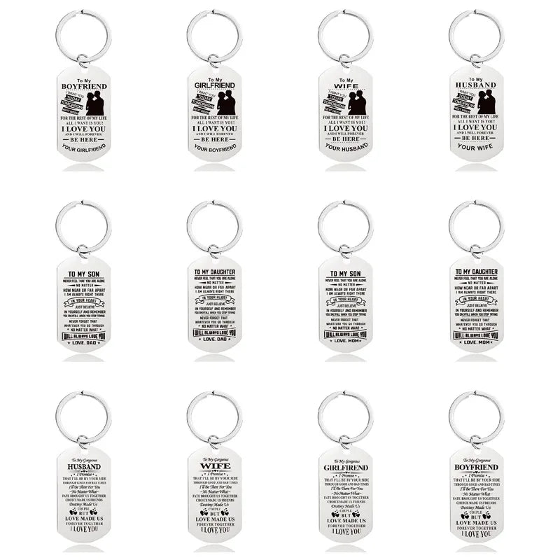 Fashion Letter Metal Printing Keychain 1 Piece