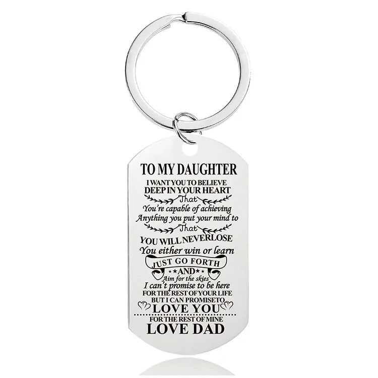 Fashion Letter Metal Printing Keychain 1 Piece