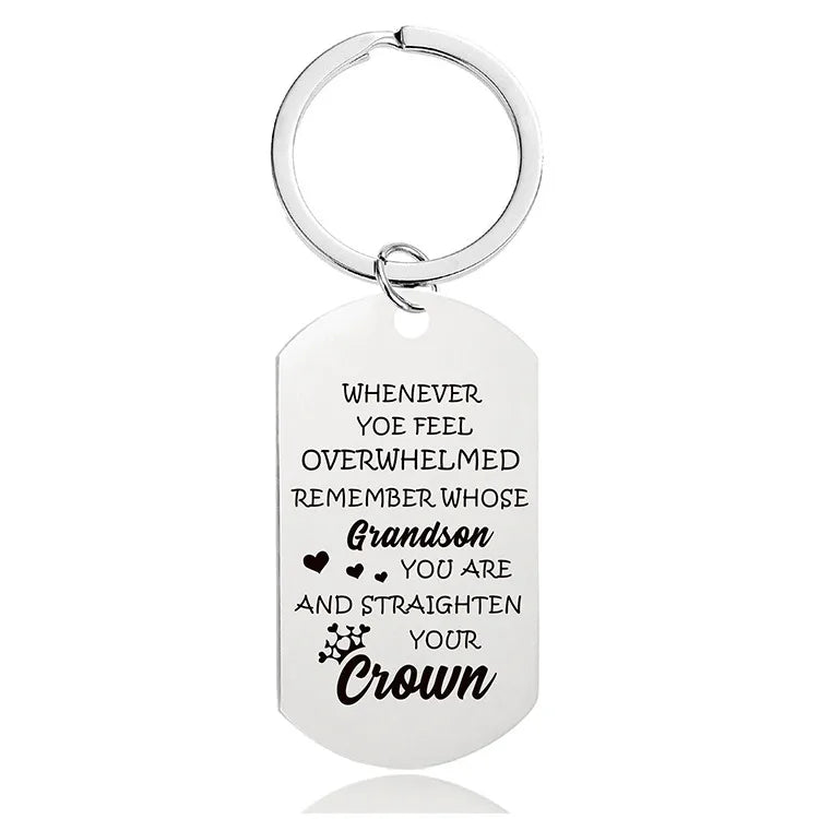 Fashion Letter Metal Printing Keychain 1 Piece