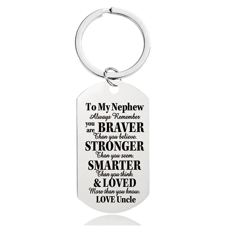 Fashion Letter Metal Printing Keychain 1 Piece