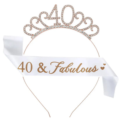 Fashion Letter Number Alloy Inlay Rhinestones Hair Band 1 Set