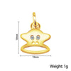 1 Piece Stainless Steel Zircon Letter Palm Mushroom