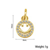 1 Piece Stainless Steel Zircon Letter Palm Mushroom