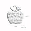1 Piece Stainless Steel Zircon Letter Palm Mushroom