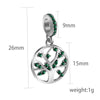 1 Piece Stainless Steel Zircon Letter Palm Mushroom