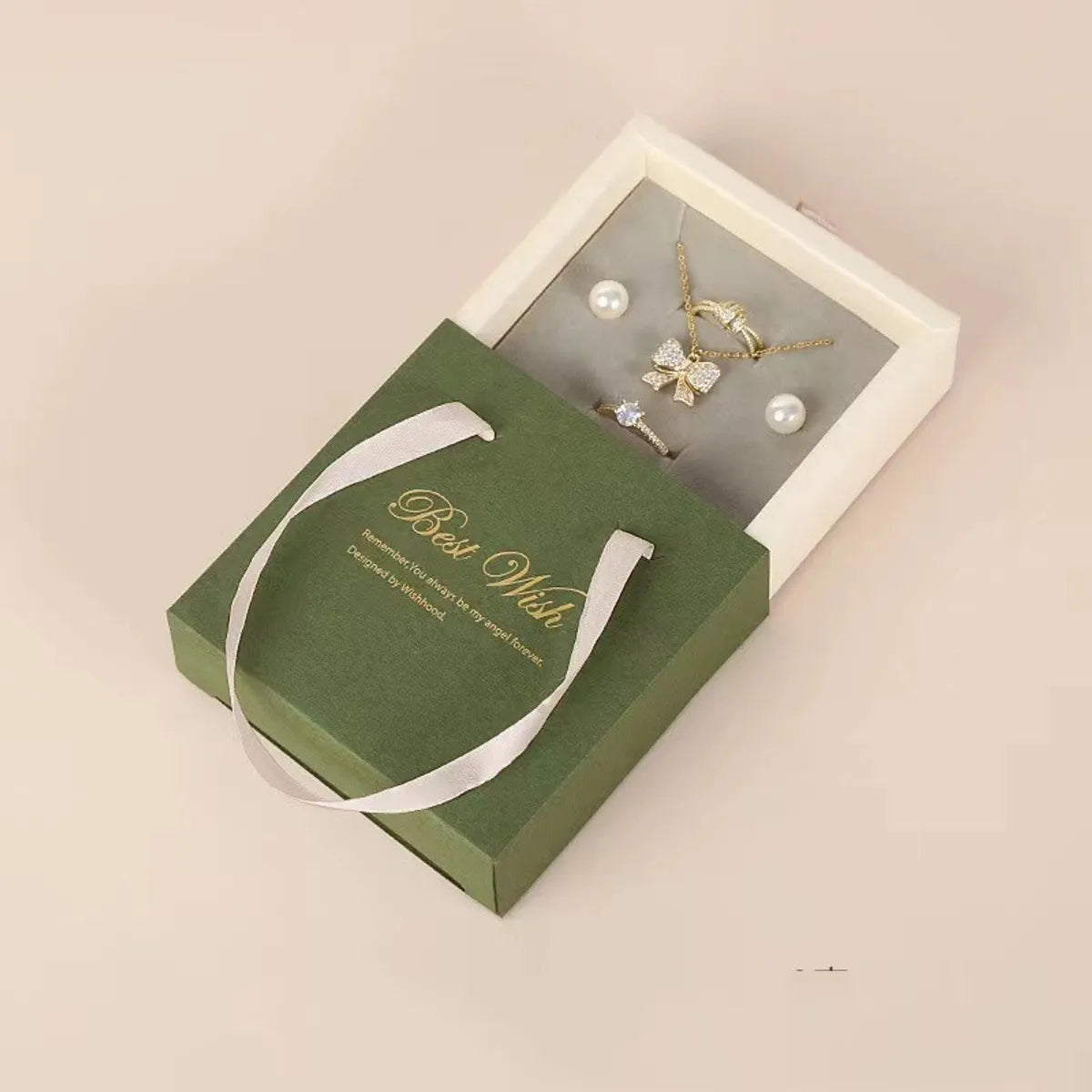 Fashion Letter Paper Jewelry Boxes 1 Piece