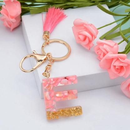 Fashion Letter Plastic Epoxy Keychain 1 Piece