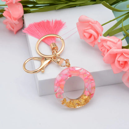 Fashion Letter Plastic Epoxy Keychain 1 Piece