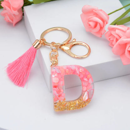 Fashion Letter Plastic Epoxy Keychain 1 Piece