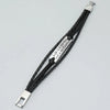 Fashion Letter Pu Leather Alloy Knitting Men'S Bracelets