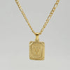 Wholesale Jewelry Fashion Letter Rectangle 304 Stainless Steel Titanium Steel 18K Gold Plated Gold Plated Pendant Necklace