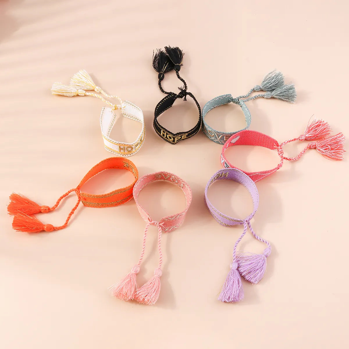 Fashion Letter Rope Knitting Women's Bracelets 1 Piece