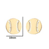 Fashion Letter Skates Ball Stainless Steel Plating Ear Studs 1 Pair