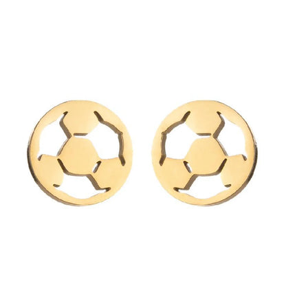 Fashion Letter Skates Ball Stainless Steel Plating Ear Studs 1 Pair