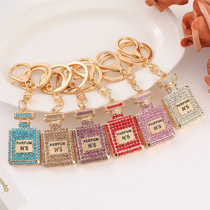 Fashion Letter Square Alloy Inlay Rhinestones Women'S Bag Pendant Keychain 1 Piece