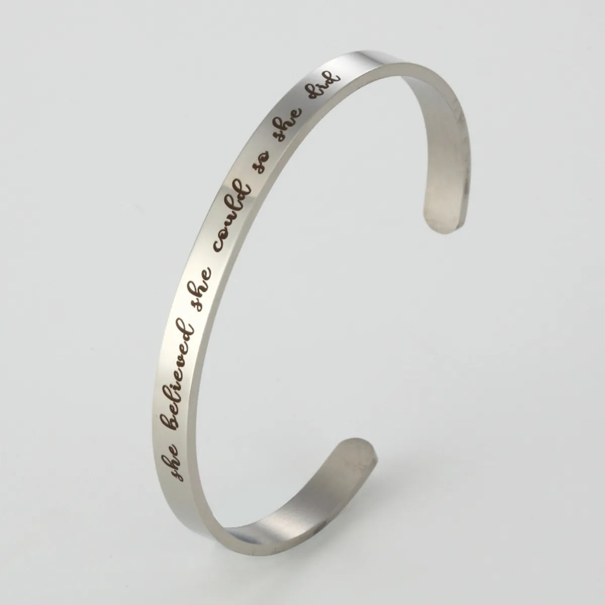 Fashion Letter Stainless Steel Bangle Stainless Steel Bracelets