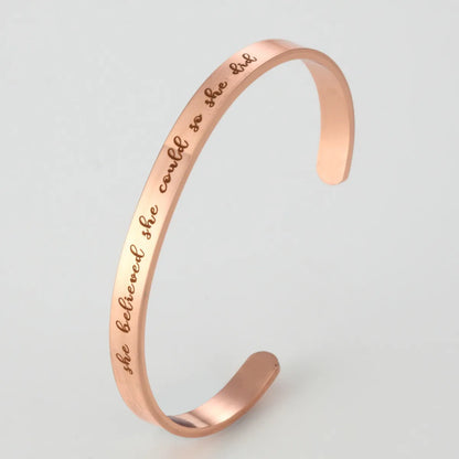 Fashion Letter Stainless Steel Bangle Stainless Steel Bracelets