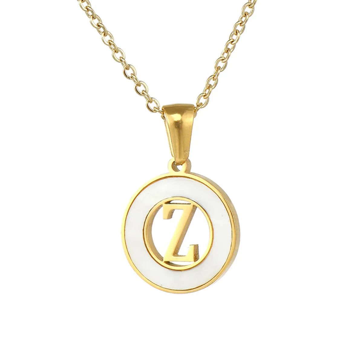 Fashion Letter Stainless Steel Pendant Necklace