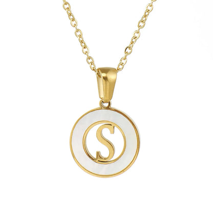 Fashion Letter Stainless Steel Pendant Necklace