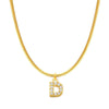Fashion Letter Stainless Steel Plating Zircon Necklace