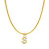 Fashion Letter Stainless Steel Plating Zircon Necklace