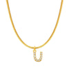 Fashion Letter Stainless Steel Plating Zircon Necklace