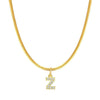 Fashion Letter Stainless Steel Plating Zircon Necklace