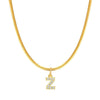 Fashion Letter Stainless Steel Plating Zircon Necklace