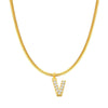 Fashion Letter Stainless Steel Plating Zircon Necklace