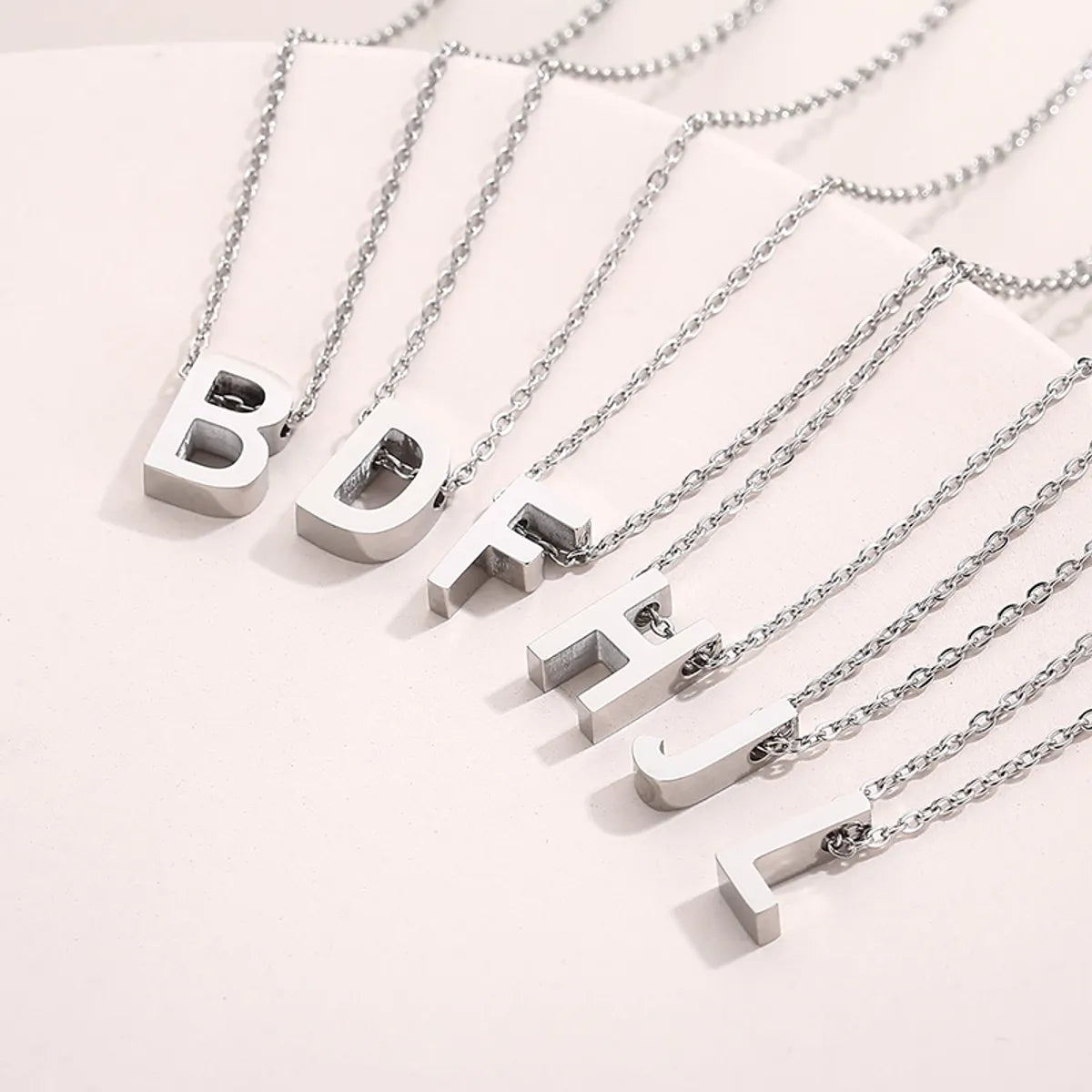 Fashion Letter Stainless Steel Titanium Steel Plating Pendant Necklace 1 Piece