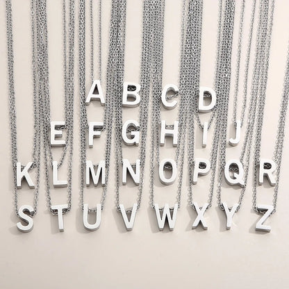 Fashion Letter Stainless Steel Titanium Steel Plating Pendant Necklace 1 Piece