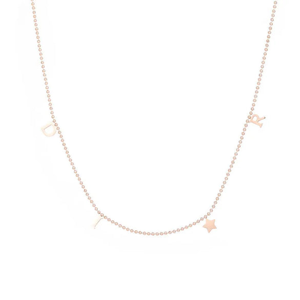 Fashion Letter Star 304 Stainless Steel Plating Gold Plated Women'S Pendant Necklace