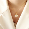 Wholesale Jewelry Fashion Letter 304 Stainless Steel Shell 18K Gold Plated Plating Pendant Necklace