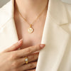 Wholesale Jewelry Fashion Letter 304 Stainless Steel Shell 18K Gold Plated Plating Pendant Necklace