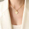 Wholesale Jewelry Fashion Letter 304 Stainless Steel Shell 18K Gold Plated Plating Pendant Necklace