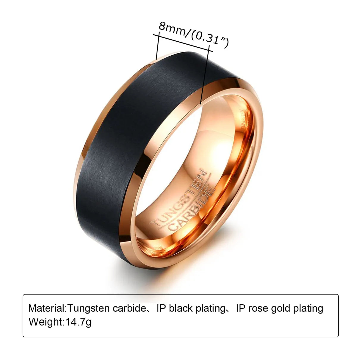 Fashion Letter Tungsten Steel Rings Plating Stainless Steel Rings