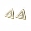 Fashion Light Luxury Geometric Square Titanium Steel And Stainless Steel Earrings With Fivepointed Star And Electroplating Design For Women