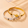 Fashion Light Luxury Plum Blossom Stainless Steel Electroplated Jewelry Bracelet