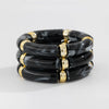 Fashion Light Luxury Punk Style Beaded Slub Plastic Glazed Curved Electroplated Bracelet
