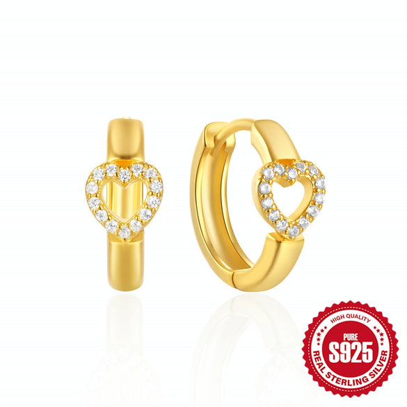 Fashion Light Luxury Retro Personality Zircon Earrings For Women Silver With Geometric Pattern Electroplated