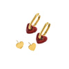 Fashion Light Luxury Sweet Loveshaped Stainless Steel Earrings With Electroplating For Women