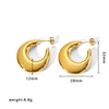 Fashion Light Luxury Titanium Steel Hollow Geometric Women's Earrings With Electroplating