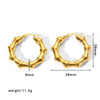 Fashion Light Luxury Titanium Steel Hollow Geometric Women's Earrings With Electroplating