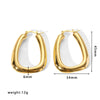 Fashion Light Luxury Titanium Steel Hollow Geometric Women's Earrings With Electroplating