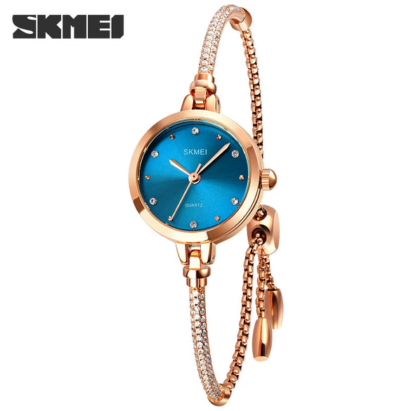 Fashion Light Luxury Women's Quartz Watch Stainless Steel Metal Round Dial