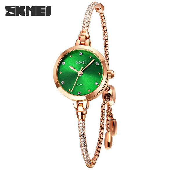 Fashion Light Luxury Women's Quartz Watch Stainless Steel Metal Round Dial