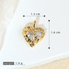 Fashion Light Luxury Zircon Jewelry Pendant Copper Heart Shape Rhombus Electroplated For Female