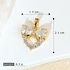 Fashion Light Luxury Zircon Jewelry Pendant Copper Heart Shape Rhombus Electroplated For Female