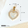 Fashion Light Luxury Zircon Jewelry Pendant Copper Heart Shape Rhombus Electroplated For Female